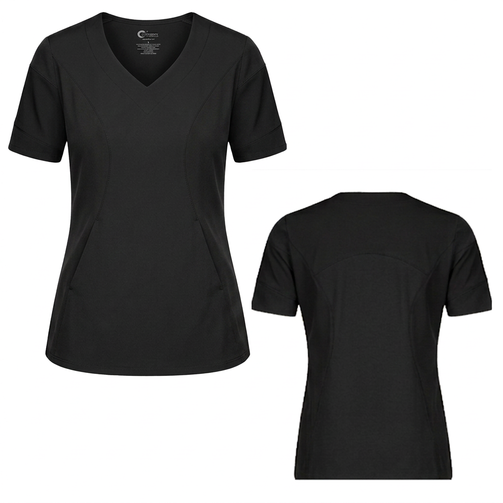 Woman Scrub Top - 2 tone