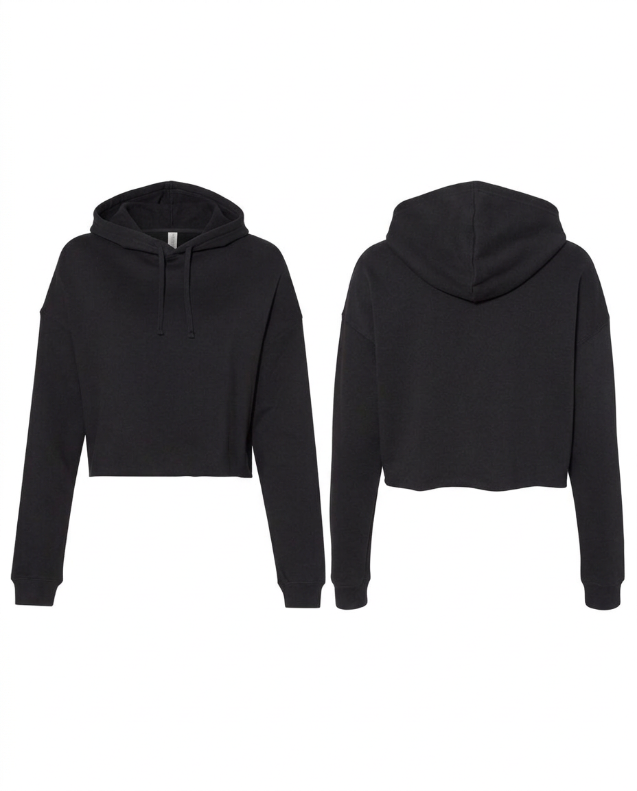 Lightweight Crop Hooded Sweatshirt Custom